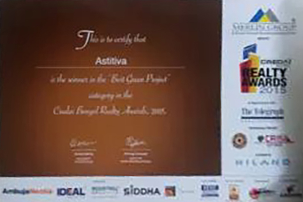 CREDAI Telegraph Crisil 2016 - Astitva Best Residential Green Building in Kolkata